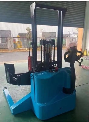 High Efficiency 500-1500 Kg Load Capacity Electric Stacker With Paper Roll Clamp