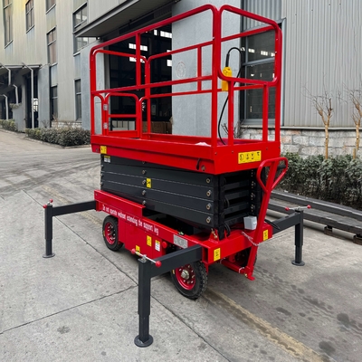 Mobile Hydraulic Scissor Lift Table Manual Push Platform Lifter
