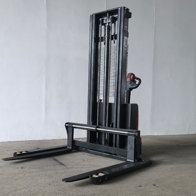 Electric Walkie Stacker 1500kg Load Capacity Adjustable Straddle Leg