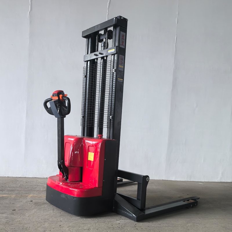 Electric Walkie Stacker 1500kg Load Capacity Adjustable Straddle Leg