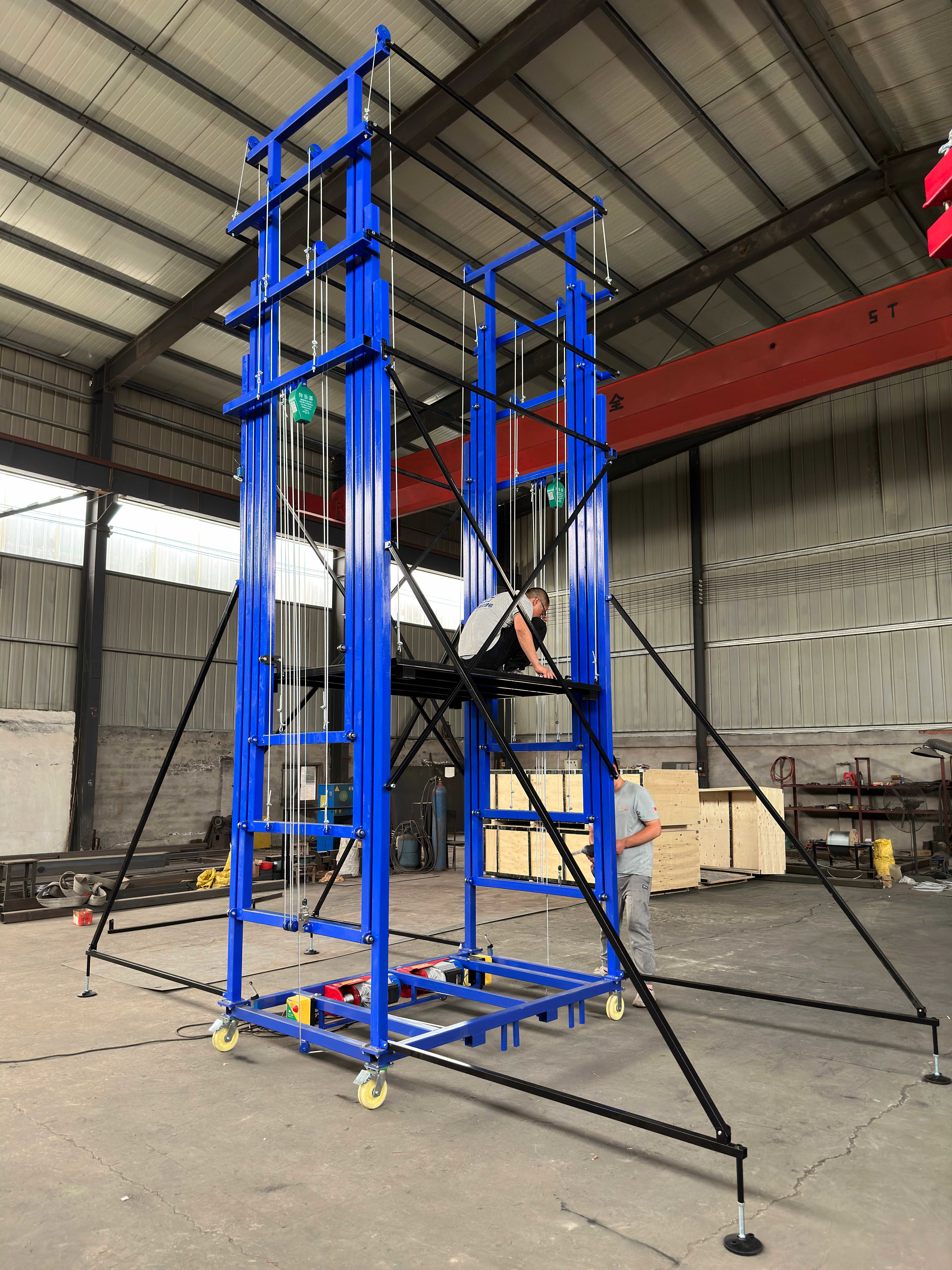 2-12m 500kg Electric Mobile Scaffolding Foldable Portable Remote Control Lifting Platform For Work
