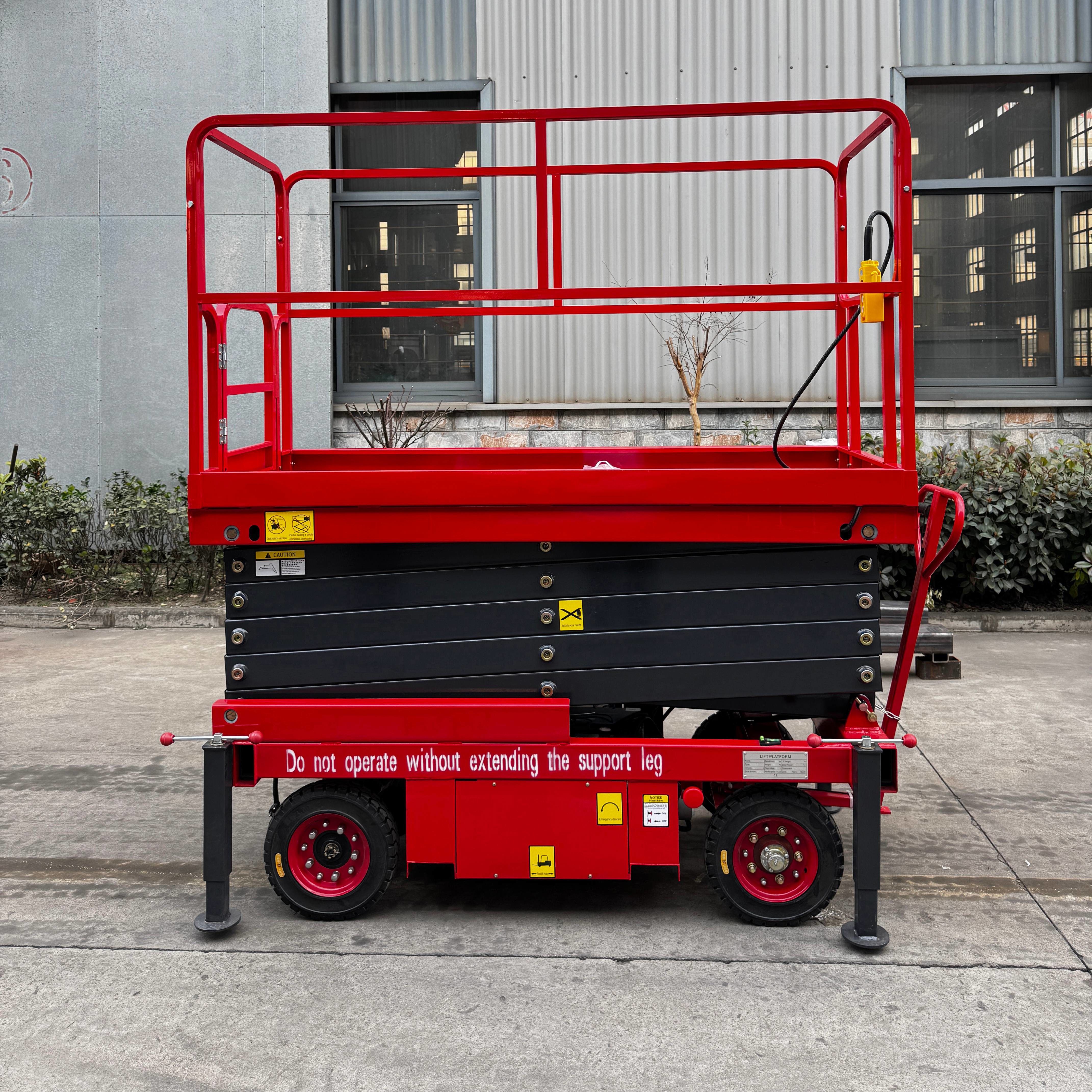 Mobile Hydraulic Scissor Lift Table Manual Push Platform Lifter