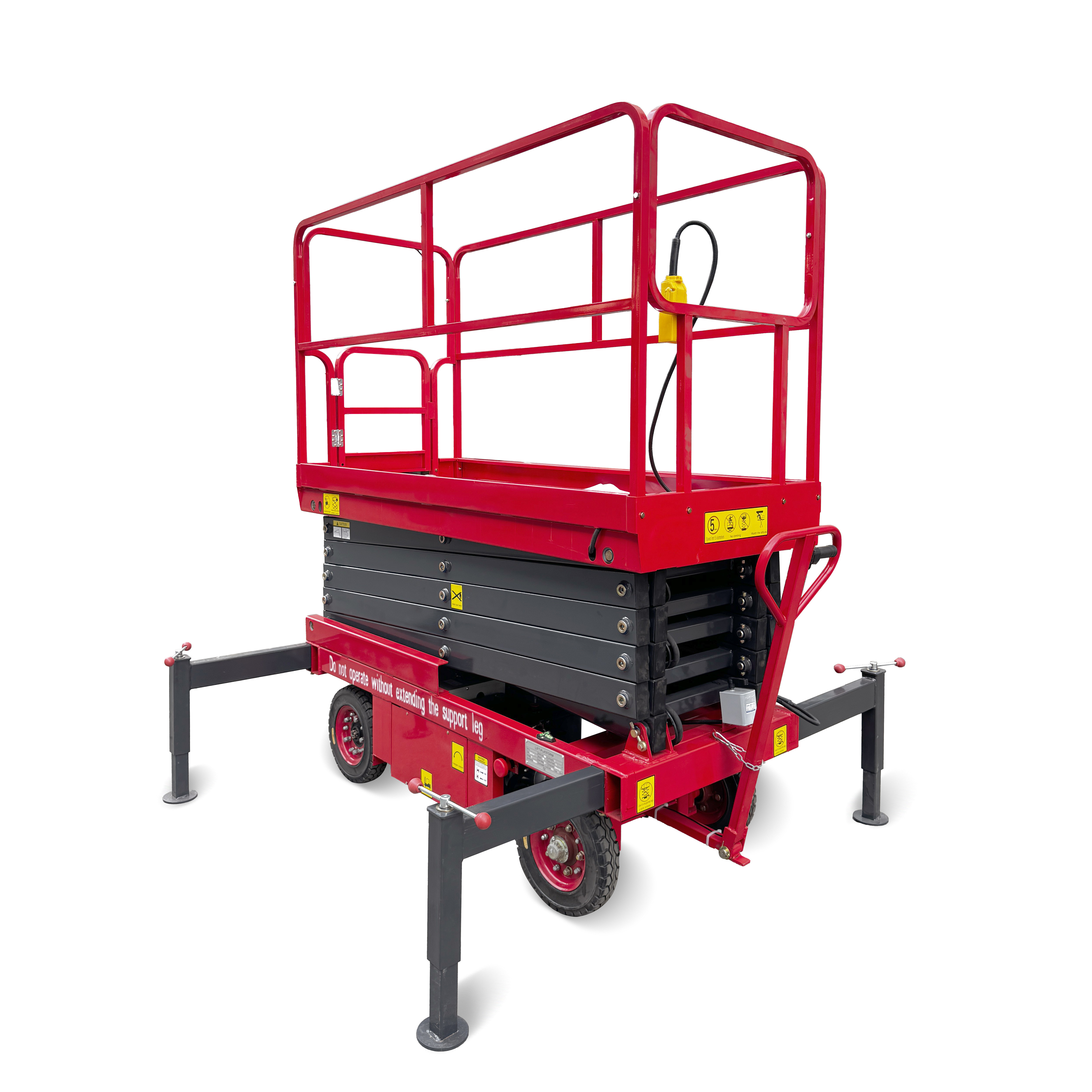 Mobile Hydraulic Scissor Lift Table Manual Push Platform Lifter