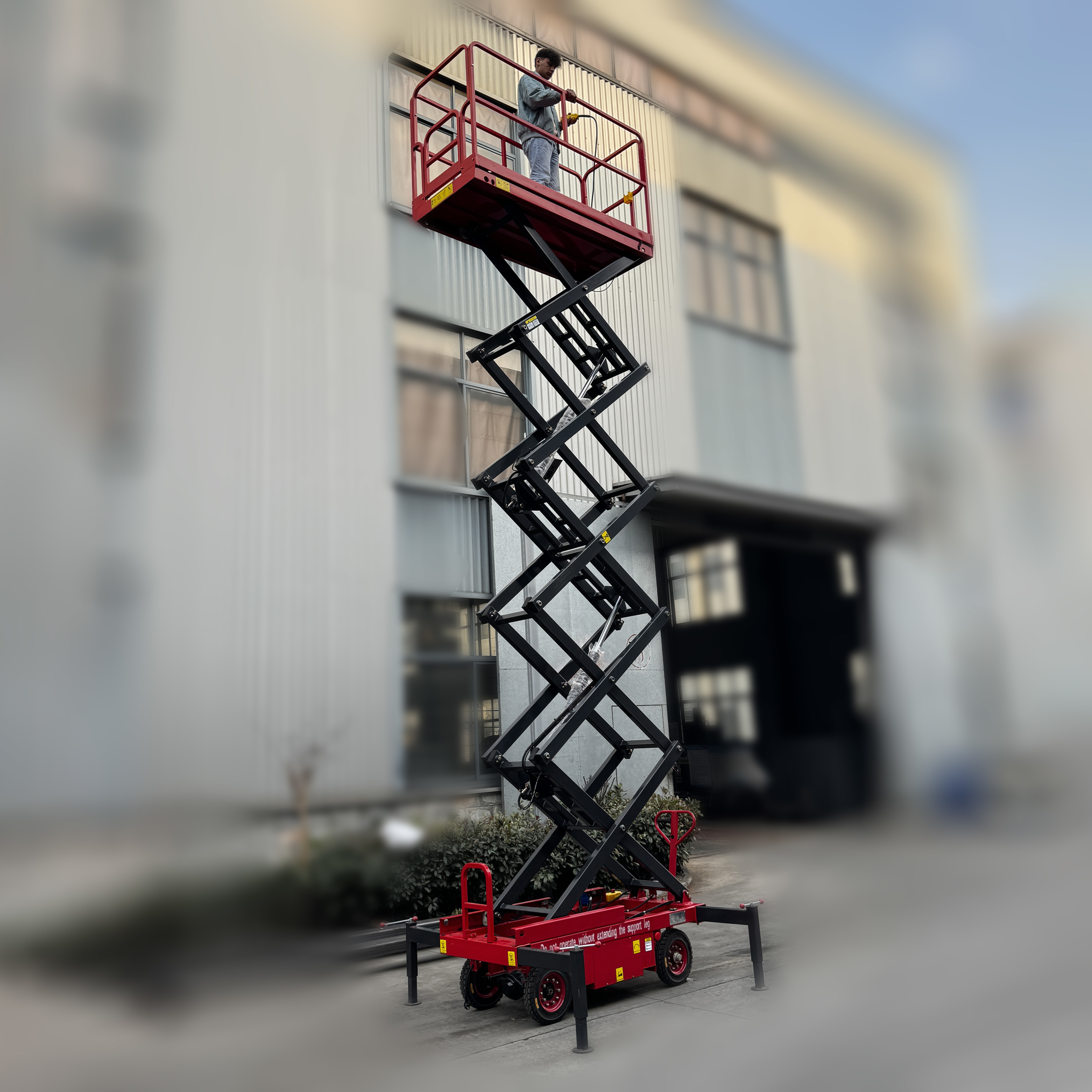 Manual Push Scissor Lifter Industrial Scissor Lift Mobile Elevating Lifter Automotive Cargo Lift Hydraulic Scissor Lift