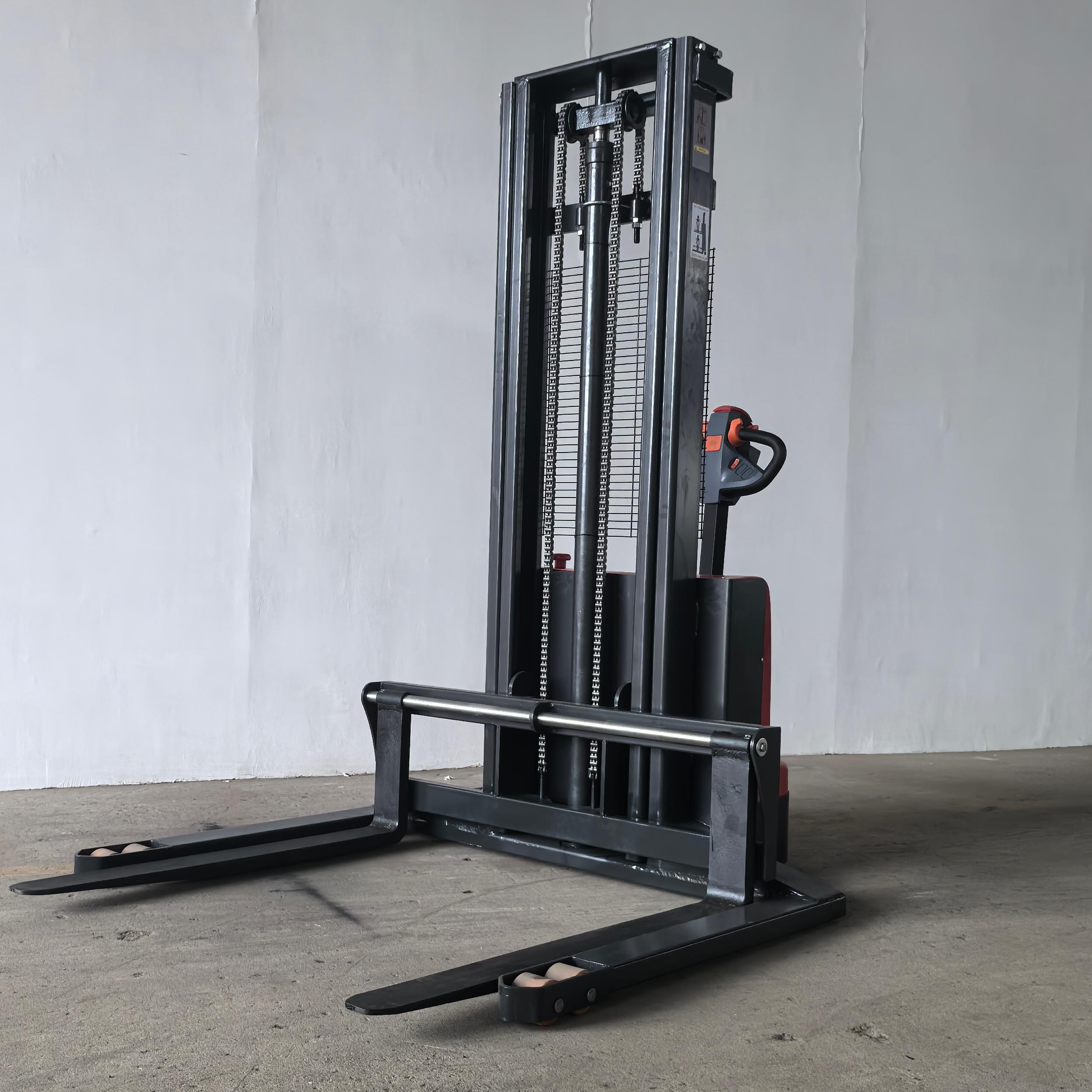 Electric Walkie Stacker 1500kg Load Capacity Adjustable Straddle Leg