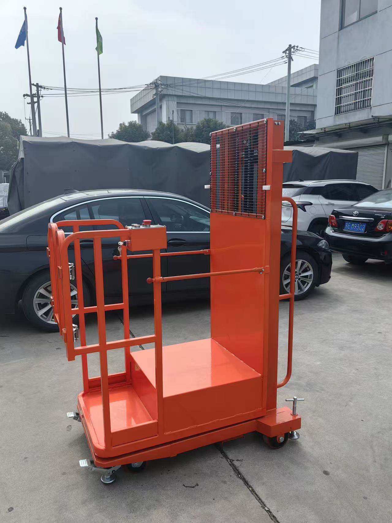 Belift 200kg Battery Powered Mobile Cargo Goods Handling Semi Electric Stock Order Picker Trolley